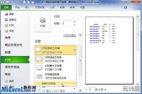 Excel打印区域设置步骤详解：轻松掌握自定义打印范围